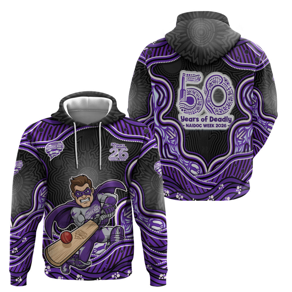 Hobart Hurricanes NAIDOC Week 2026 Zip Hoodie Aboriginal Indigenous - 50 Years of Deadly