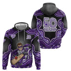 Hobart Hurricanes NAIDOC Week 2026 Zip Hoodie Aboriginal Indigenous - 50 Years of Deadly