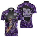 Hobart Hurricanes NAIDOC Week 2026 Zipper Polo Shirt Aboriginal Indigenous - 50 Years of Deadly