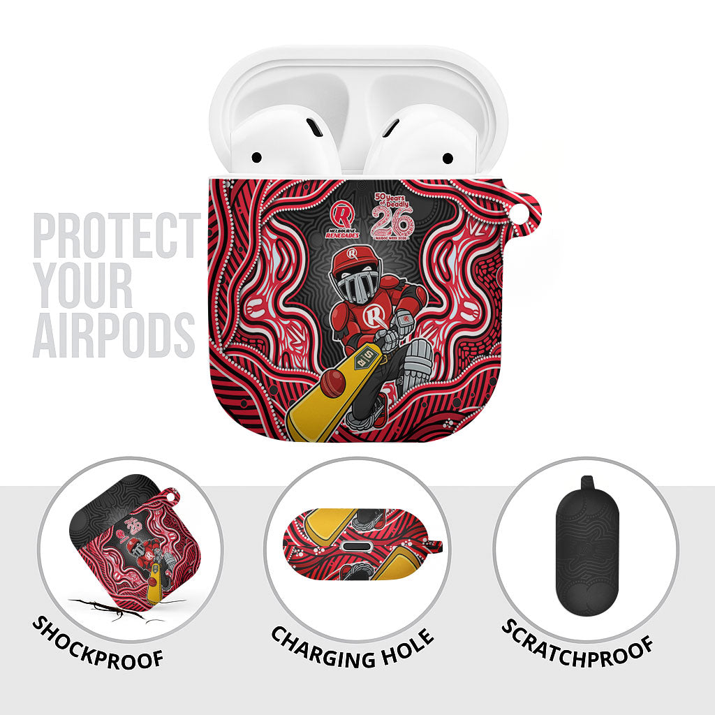 Melbourne Renegades NAIDOC Week 2026 AirPods Case Aboriginal Indigenous - 50 Years of Deadly