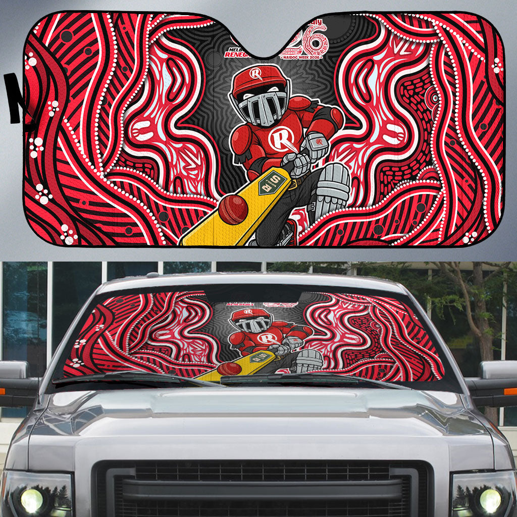 Melbourne Renegades NAIDOC Week 2026 Auto Sun Shade Aboriginal Indigenous - 50 Years of Deadly