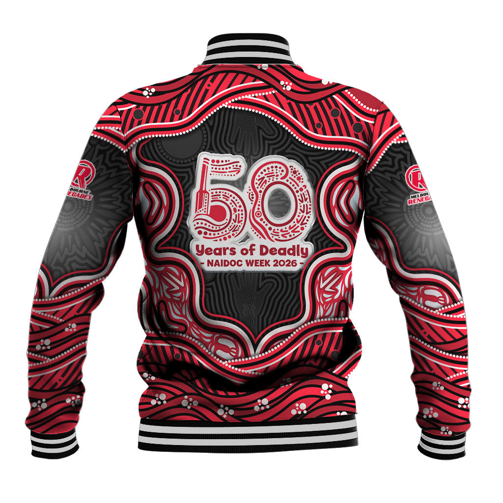 Melbourne Renegades NAIDOC Week 2026 Baseball Jacket Aboriginal Indigenous - 50 Years of Deadly