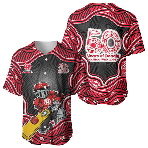 Melbourne Renegades NAIDOC Week 2026 Baseball Jersey Aboriginal Indigenous - 50 Years of Deadly