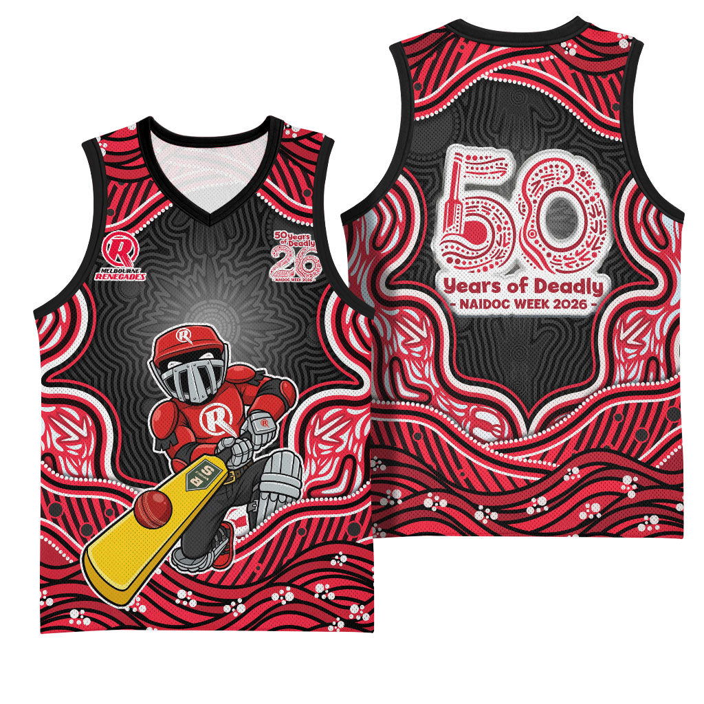Melbourne Renegades NAIDOC Week 2026 Basketball Jersey Aboriginal Indigenous - 50 Years of Deadly