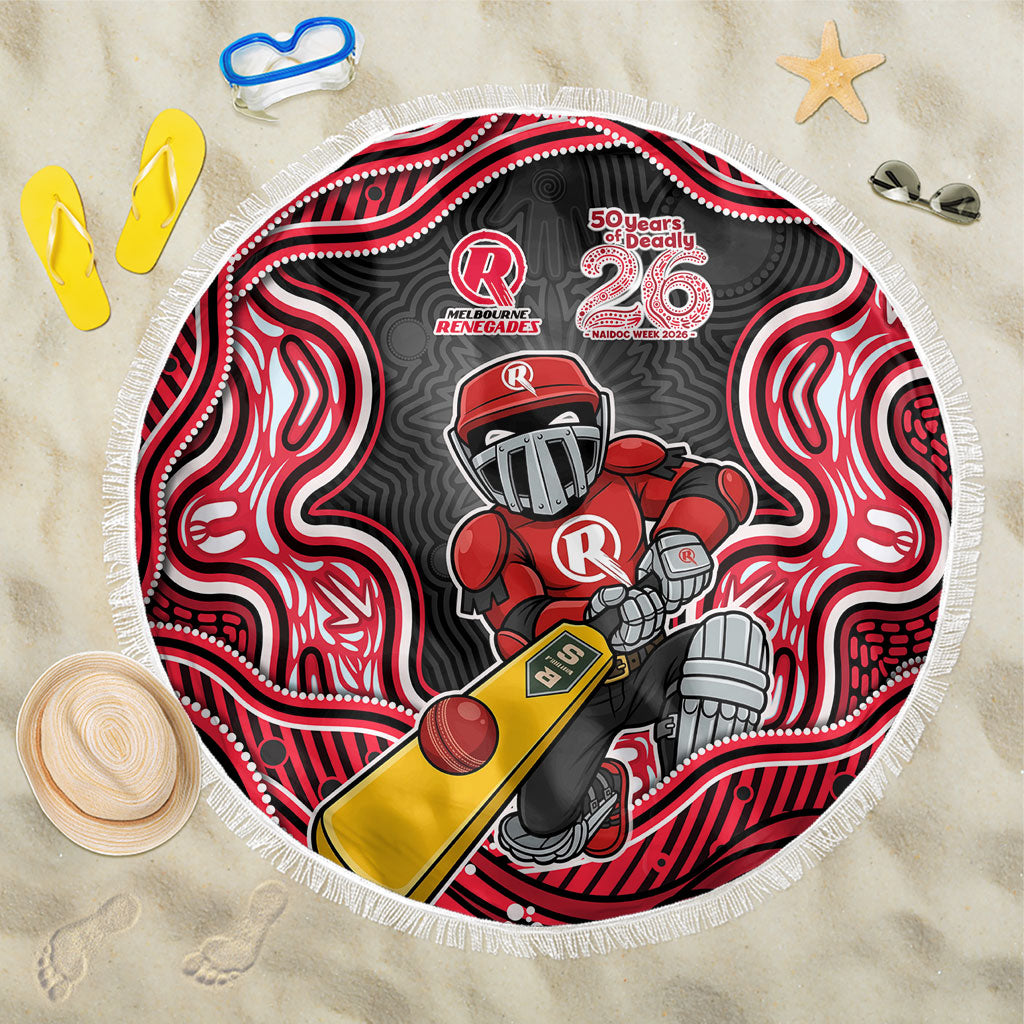 Melbourne Renegades NAIDOC Week 2026 Beach Blanket Aboriginal Indigenous - 50 Years of Deadly