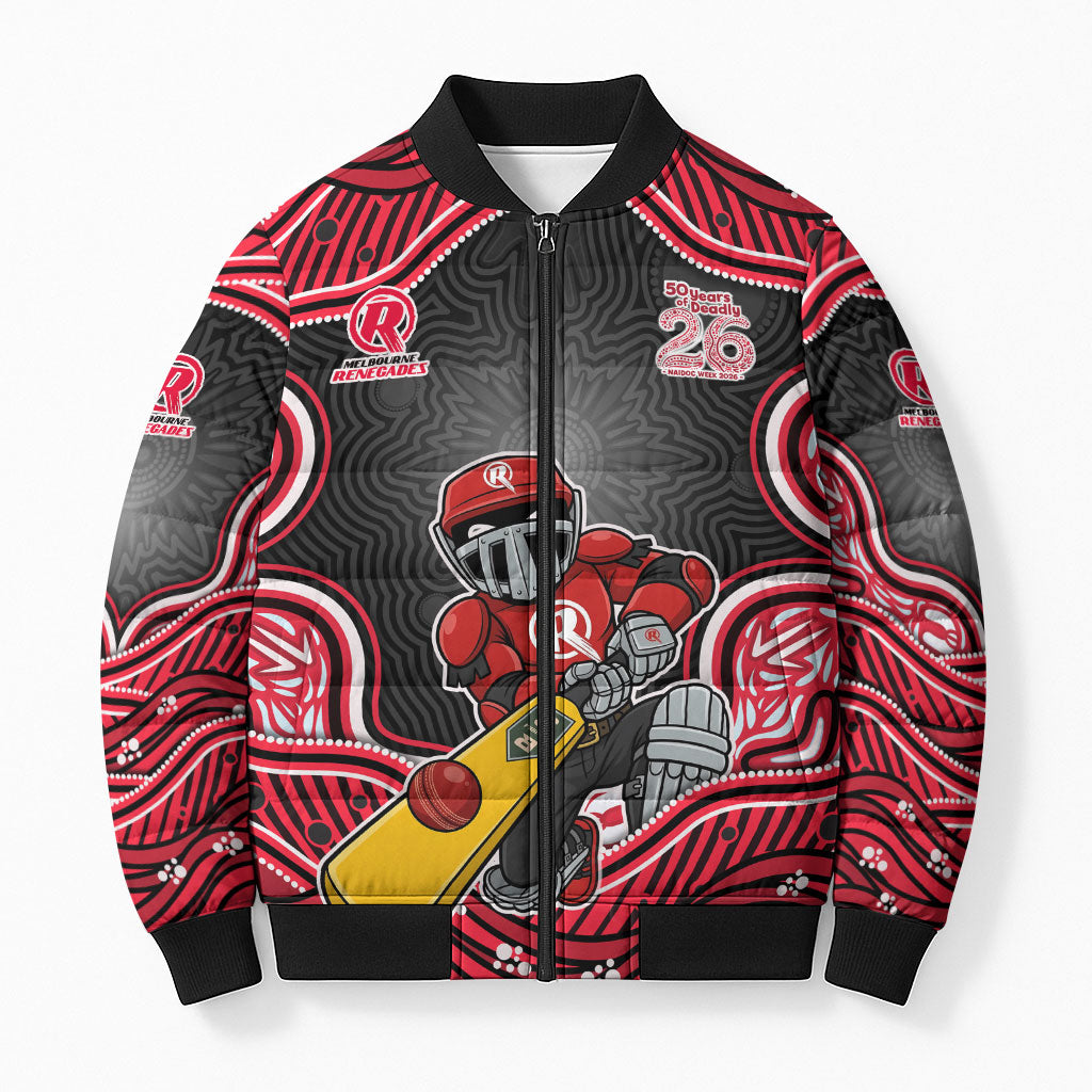 Melbourne Renegades NAIDOC Week 2026 Bomber Puffer Jacket Aboriginal Indigenous - 50 Years of Deadly