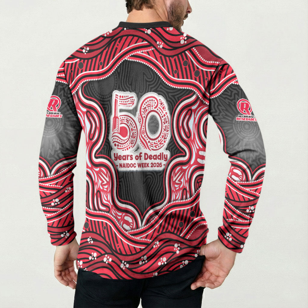 Melbourne Renegades NAIDOC Week 2026 Button Sweatshirt Aboriginal Indigenous - 50 Years of Deadly