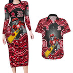 Melbourne Renegades NAIDOC Week 2026 Couples Matching Long Sleeve Bodycon Dress and Hawaiian Shirt Aboriginal Indigenous - 50 Years of Deadly