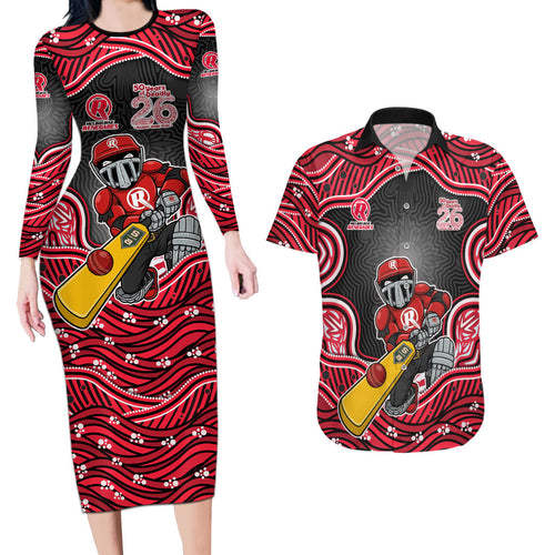 Melbourne Renegades NAIDOC Week 2026 Couples Matching Long Sleeve Bodycon Dress and Hawaiian Shirt Aboriginal Indigenous - 50 Years of Deadly