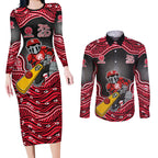 Melbourne Renegades NAIDOC Week 2026 Couples Matching Long Sleeve Bodycon Dress and Long Sleeve Button Shirt Aboriginal Indigenous - 50 Years of Deadly