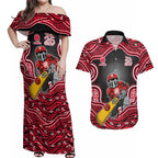 Melbourne Renegades NAIDOC Week 2026 Couples Matching Off Shoulder Maxi Dress and Hawaiian Shirt Aboriginal Indigenous - 50 Years of Deadly