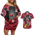 Melbourne Renegades NAIDOC Week 2026 Couples Matching Off Shoulder Short Dress and Hawaiian Shirt Aboriginal Indigenous - 50 Years of Deadly