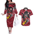 Melbourne Renegades NAIDOC Week 2026 Couples Matching Off The Shoulder Long Sleeve Dress and Hawaiian Shirt Aboriginal Indigenous - 50 Years of Deadly