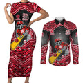 Melbourne Renegades NAIDOC Week 2026 Couples Matching Short Sleeve Bodycon Dress and Long Sleeve Button Shirt Aboriginal Indigenous - 50 Years of Deadly