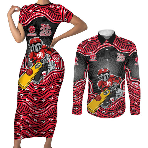 Melbourne Renegades NAIDOC Week 2026 Couples Matching Short Sleeve Bodycon Dress and Long Sleeve Button Shirt Aboriginal Indigenous - 50 Years of Deadly