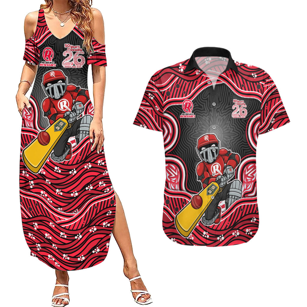 Melbourne Renegades NAIDOC Week 2026 Couples Matching Summer Maxi Dress and Hawaiian Shirt Aboriginal Indigenous - 50 Years of Deadly