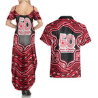 Melbourne Renegades NAIDOC Week 2026 Couples Matching Summer Maxi Dress and Hawaiian Shirt Aboriginal Indigenous - 50 Years of Deadly