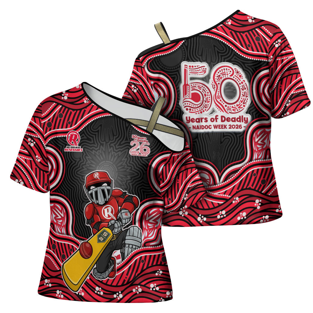 Melbourne Renegades NAIDOC Week 2026 Cross Shoulder Shirt Aboriginal Indigenous - 50 Years of Deadly