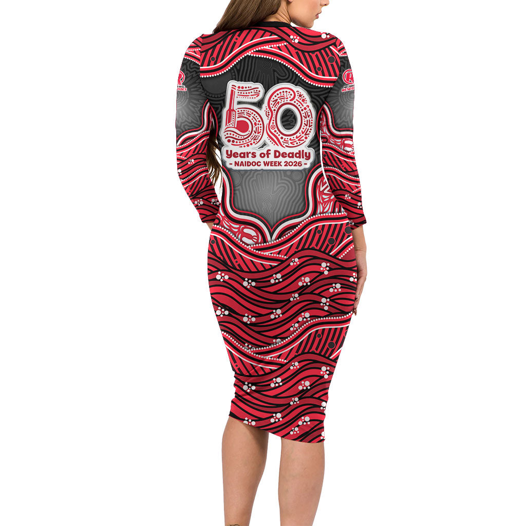 Melbourne Renegades NAIDOC Week 2026 Family Matching Long Sleeve Bodycon Dress and Hawaiian Shirt Aboriginal Indigenous - 50 Years of Deadly