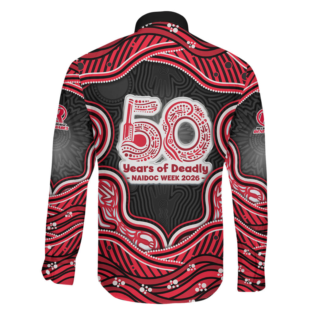 Melbourne Renegades NAIDOC Week 2026 Family Matching Off The Shoulder Long Sleeve Dress and Hawaiian Shirt Aboriginal Indigenous - 50 Years of Deadly