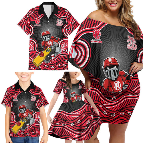 Melbourne Renegades NAIDOC Week 2026 Family Matching Off Shoulder Short Dress and Hawaiian Shirt Aboriginal Indigenous - 50 Years of Deadly