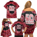 Melbourne Renegades NAIDOC Week 2026 Family Matching Off Shoulder Short Dress and Hawaiian Shirt Aboriginal Indigenous - 50 Years of Deadly
