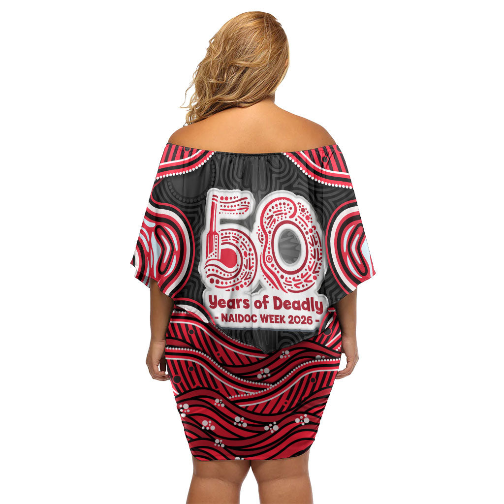 Melbourne Renegades NAIDOC Week 2026 Family Matching Off Shoulder Short Dress and Hawaiian Shirt Aboriginal Indigenous - 50 Years of Deadly