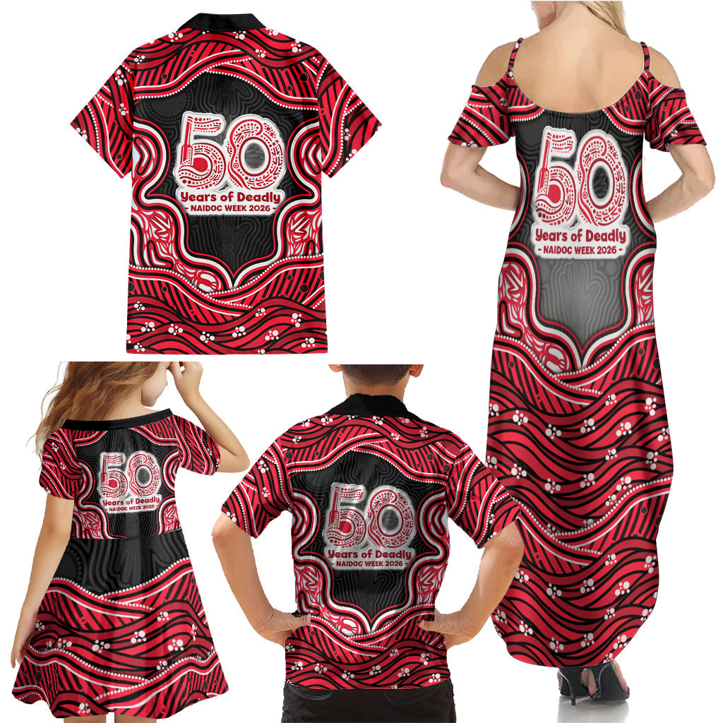 Melbourne Renegades NAIDOC Week 2026 Family Matching Summer Maxi Dress and Hawaiian Shirt Aboriginal Indigenous - 50 Years of Deadly