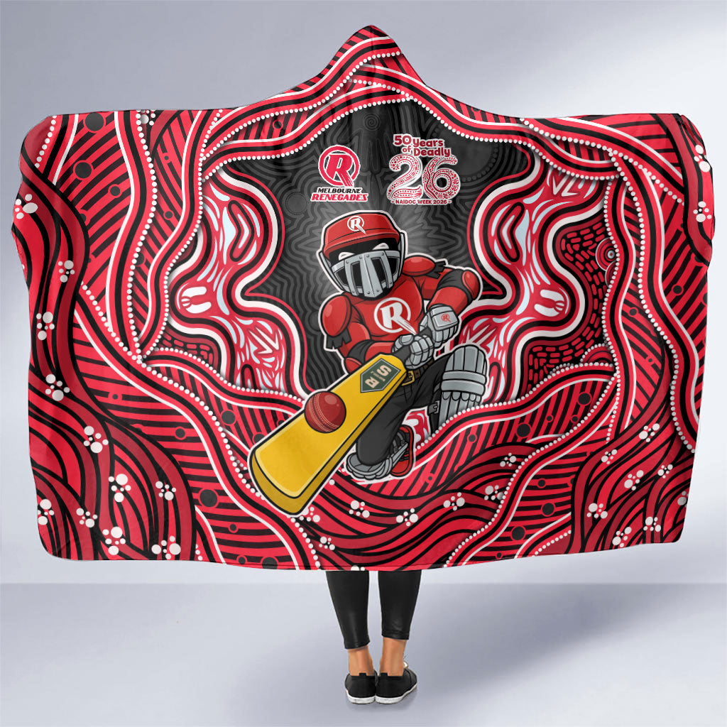 Melbourne Renegades NAIDOC Week 2026 Hooded Blanket Aboriginal Indigenous - 50 Years of Deadly