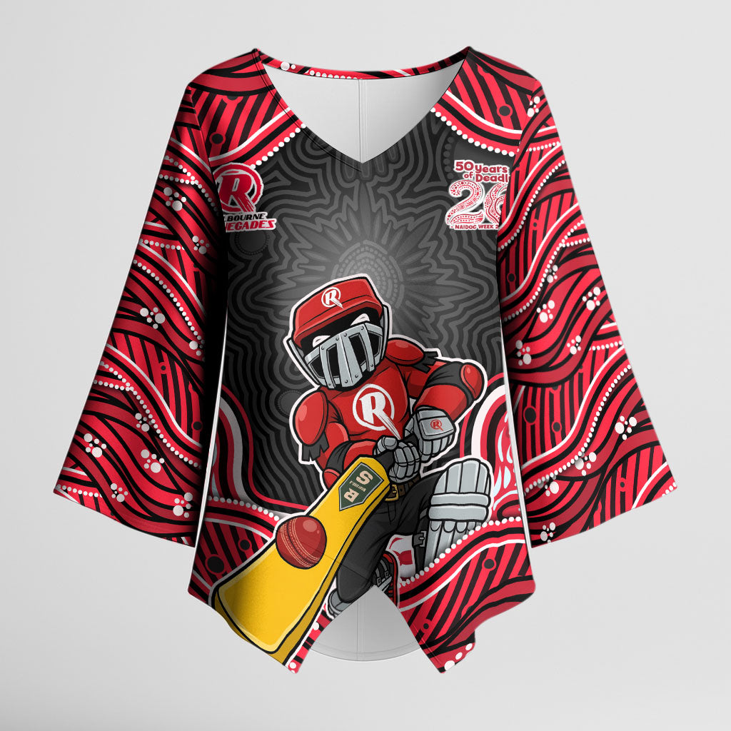Melbourne Renegades NAIDOC Week 2026 Kimono Sleeve Blouse Aboriginal Indigenous - 50 Years of Deadly