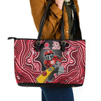 Melbourne Renegades NAIDOC Week 2026 Leather Tote Bag Aboriginal Indigenous - 50 Years of Deadly