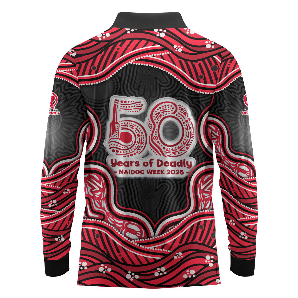 Melbourne Renegades NAIDOC Week 2026 Long Sleeve Polo Shirt Aboriginal Indigenous - 50 Years of Deadly