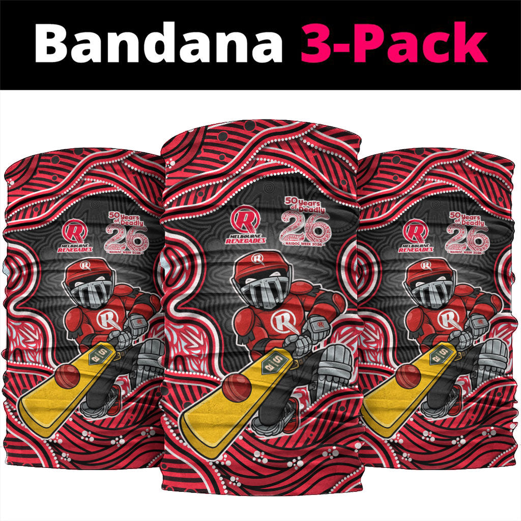 Melbourne Renegades NAIDOC Week 2026 Neck Gaiter Aboriginal Indigenous - 50 Years of Deadly