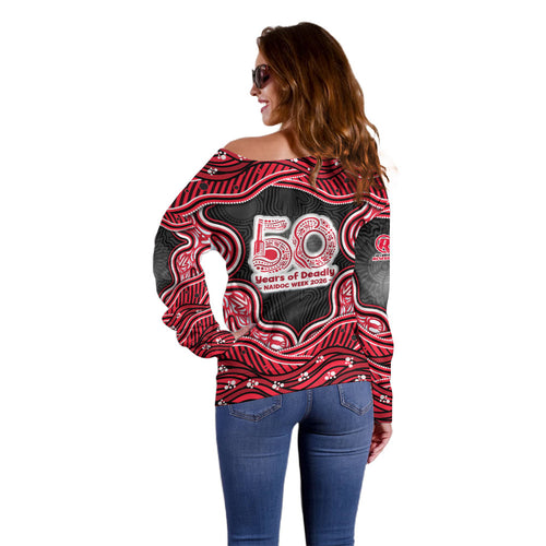 Melbourne Renegades NAIDOC Week 2026 Off Shoulder Sweater Aboriginal Indigenous - 50 Years of Deadly