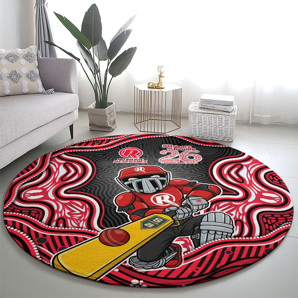 Melbourne Renegades NAIDOC Week 2026 Round Carpet Aboriginal Indigenous - 50 Years of Deadly