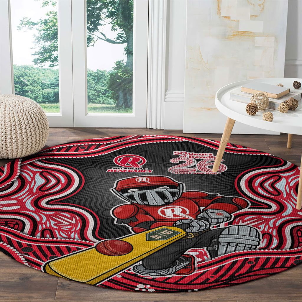 Melbourne Renegades NAIDOC Week 2026 Round Carpet Aboriginal Indigenous - 50 Years of Deadly