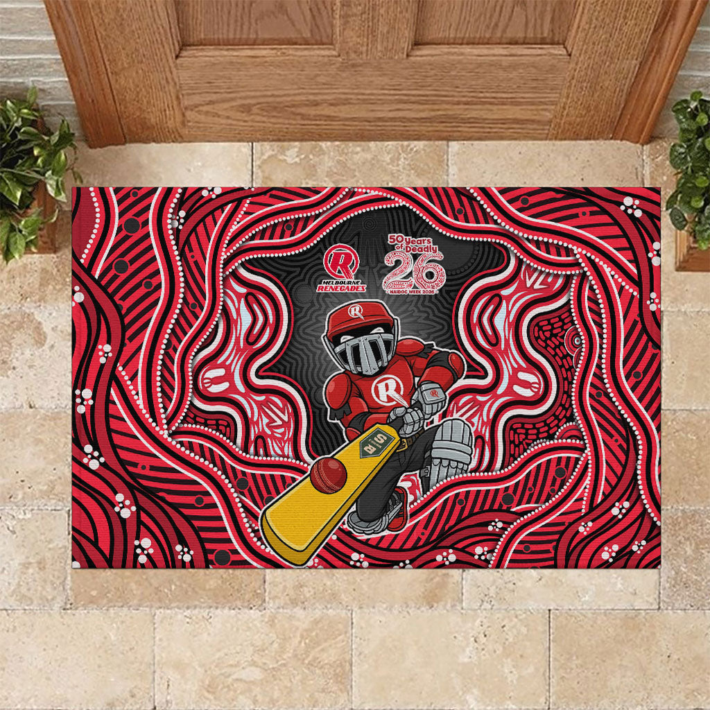 Melbourne Renegades NAIDOC Week 2026 Rubber Doormat Aboriginal Indigenous - 50 Years of Deadly