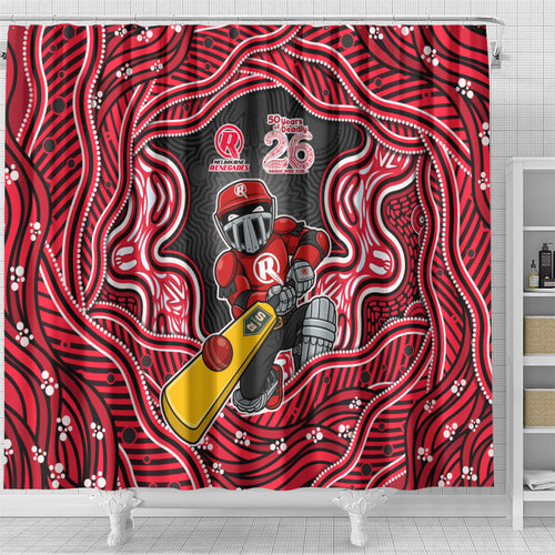 Melbourne Renegades NAIDOC Week 2026 Shower Curtain Aboriginal Indigenous - 50 Years of Deadly