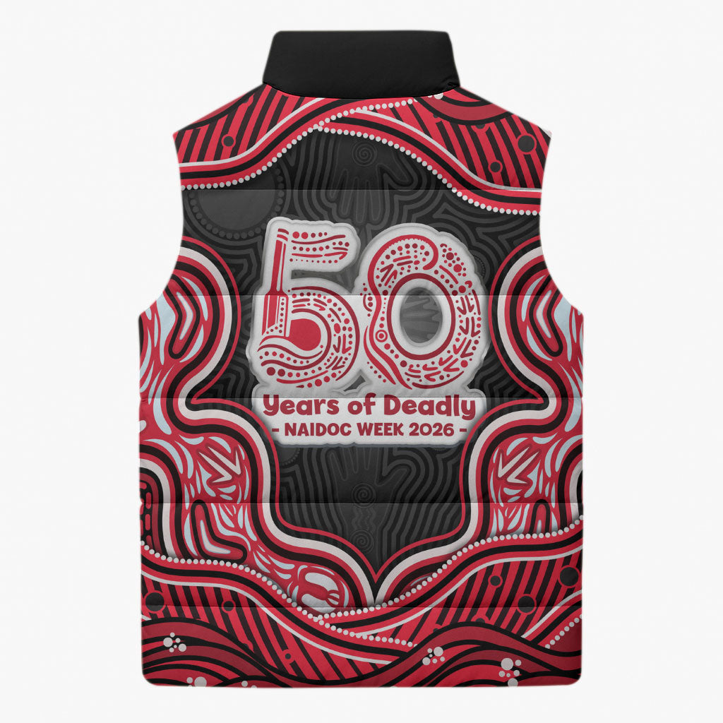 Melbourne Renegades NAIDOC Week 2026 Sleeveless Puffer Jacket Aboriginal Indigenous - 50 Years of Deadly