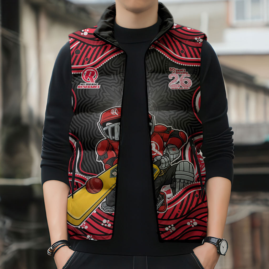 Melbourne Renegades NAIDOC Week 2026 Sleeveless Puffer Jacket Aboriginal Indigenous - 50 Years of Deadly