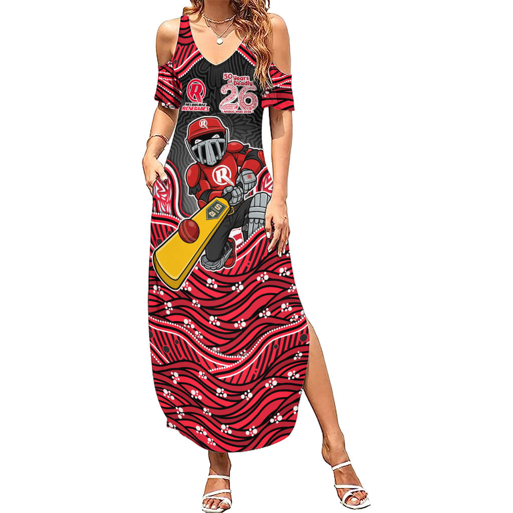 Melbourne Renegades NAIDOC Week 2026 Summer Maxi Dress Aboriginal Indigenous - 50 Years of Deadly