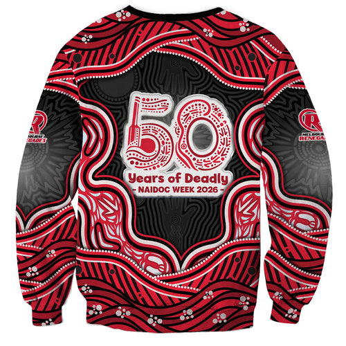 Melbourne Renegades NAIDOC Week 2026 Sweatshirt Aboriginal Indigenous - 50 Years of Deadly