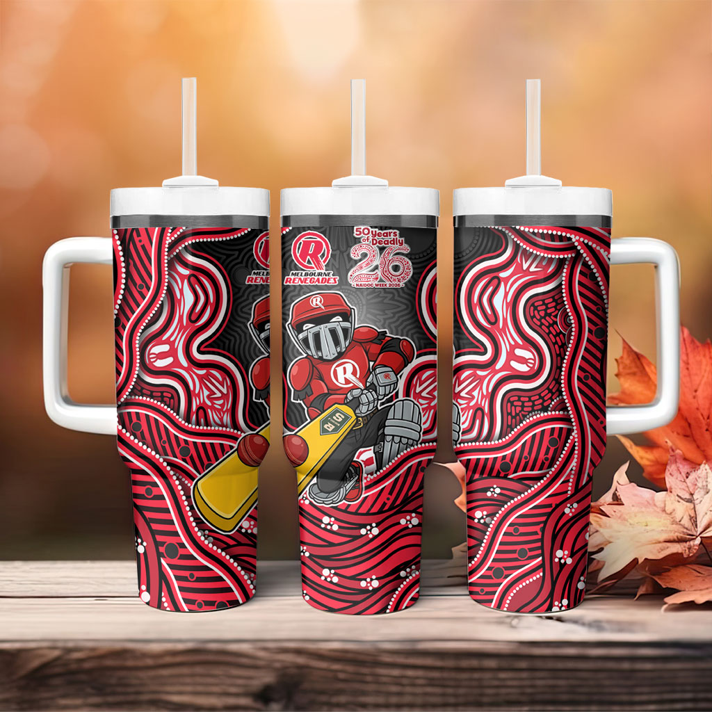 Melbourne Renegades NAIDOC Week 2026 Tumbler With Handle Aboriginal Indigenous - 50 Years of Deadly