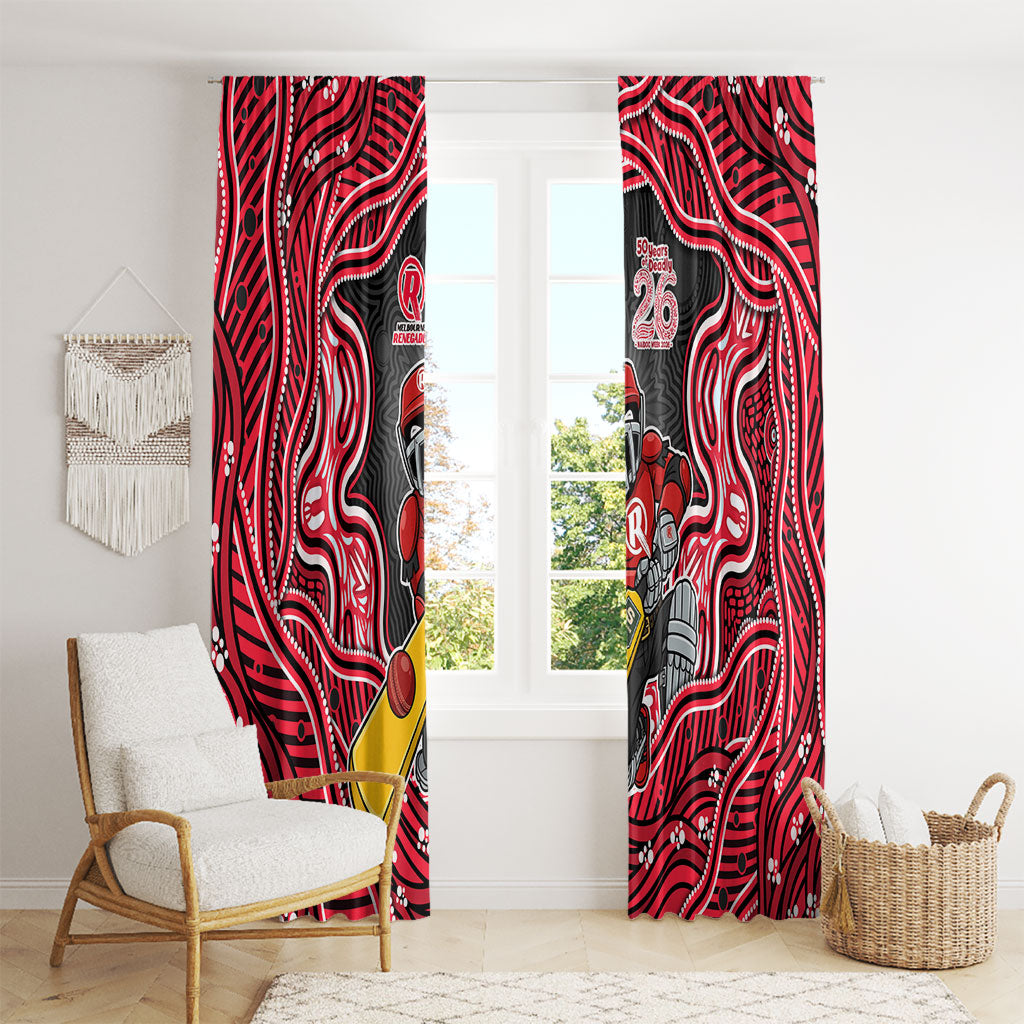 Melbourne Renegades NAIDOC Week 2026 Window Curtain Aboriginal Indigenous - 50 Years of Deadly