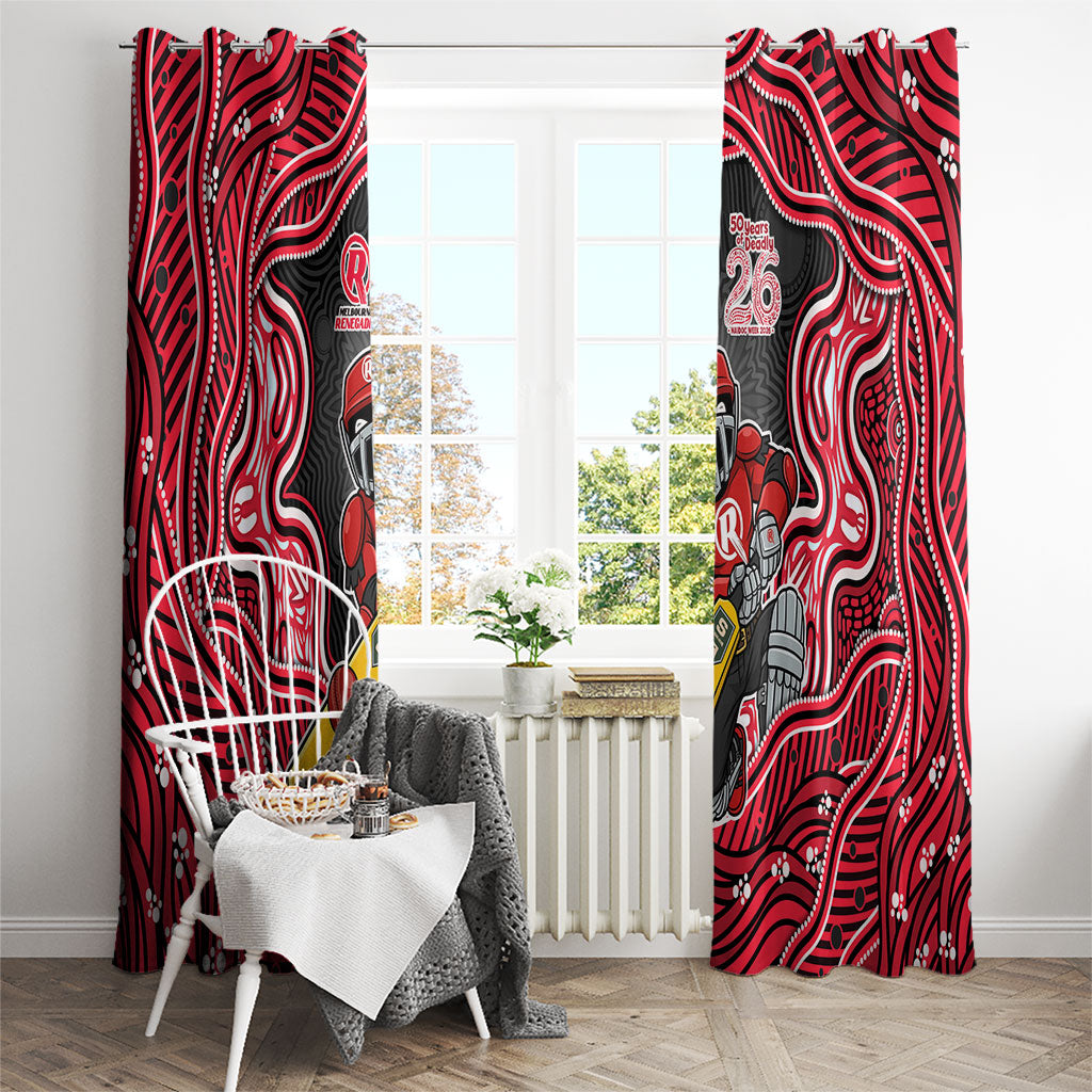 Melbourne Renegades NAIDOC Week 2026 Window Curtain Aboriginal Indigenous - 50 Years of Deadly
