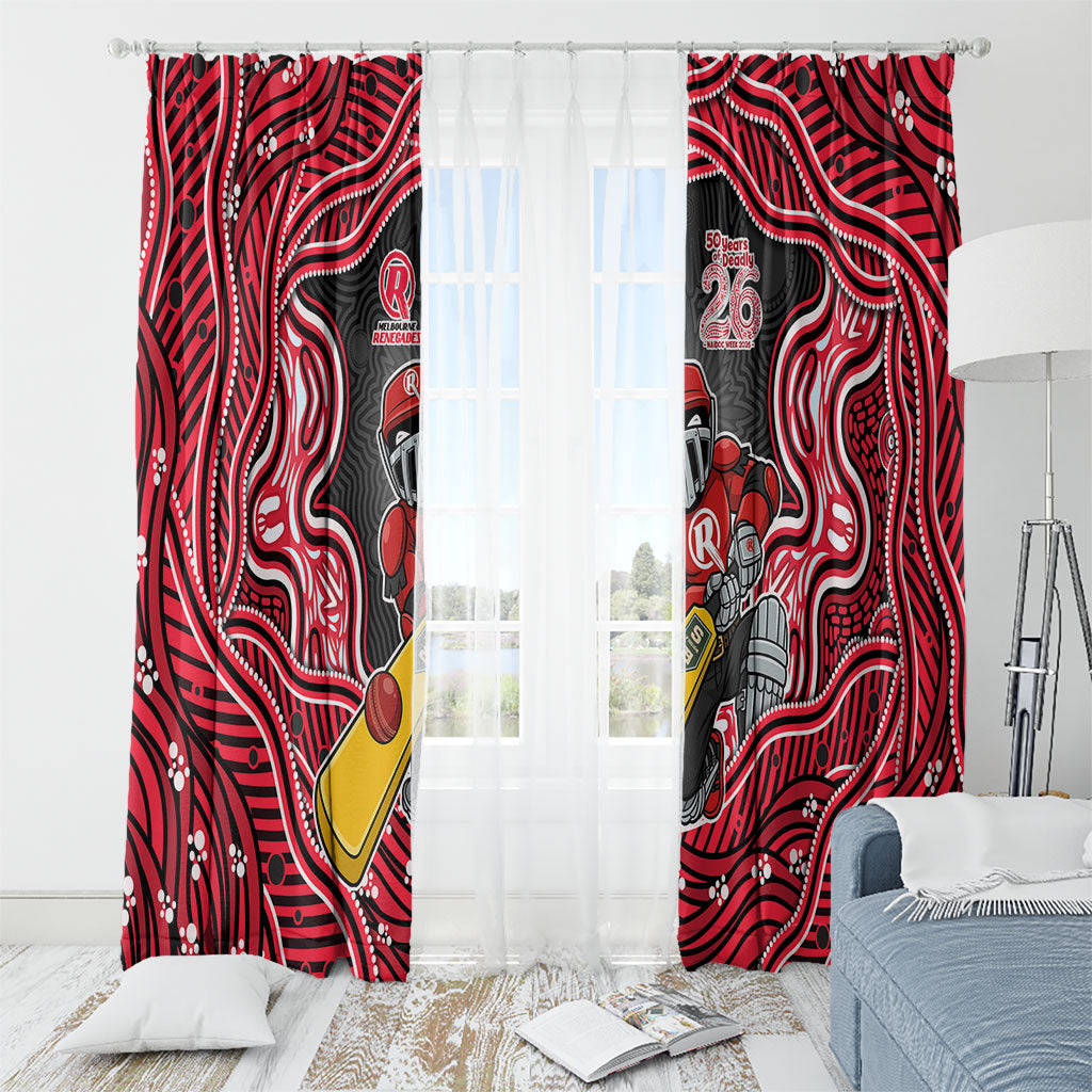 Melbourne Renegades NAIDOC Week 2026 Window Curtain Aboriginal Indigenous - 50 Years of Deadly