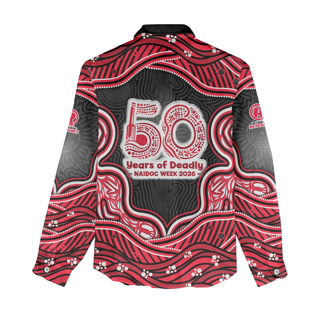 Melbourne Renegades NAIDOC Week 2026 Women Casual Shirt Aboriginal Indigenous - 50 Years of Deadly