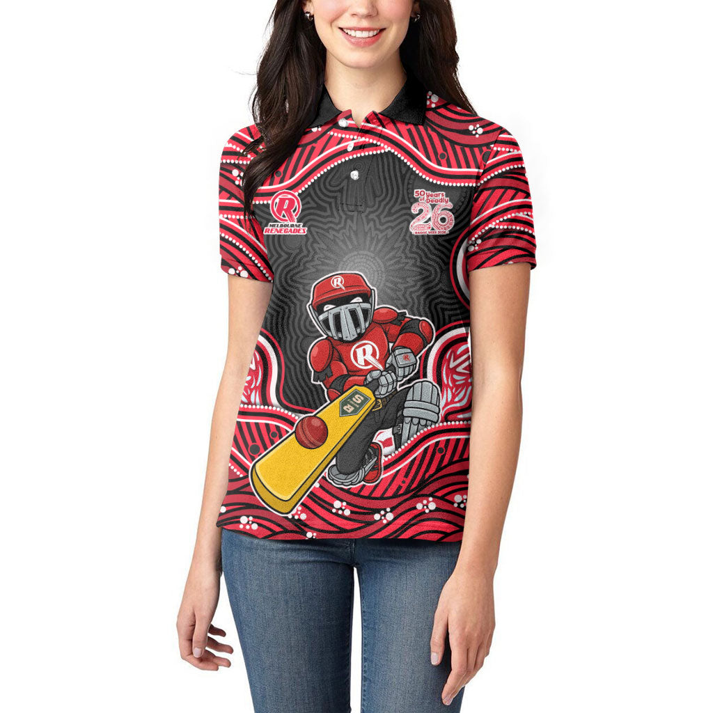 Melbourne Renegades NAIDOC Week 2026 Women Polo Shirt Aboriginal Indigenous - 50 Years of Deadly