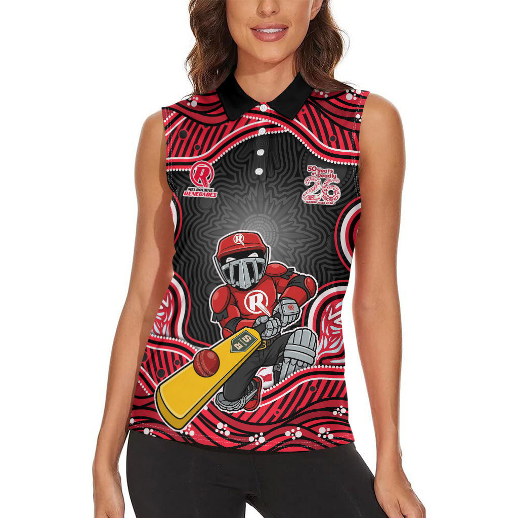 Melbourne Renegades NAIDOC Week 2026 Women Sleeveless Polo Shirt Aboriginal Indigenous - 50 Years of Deadly