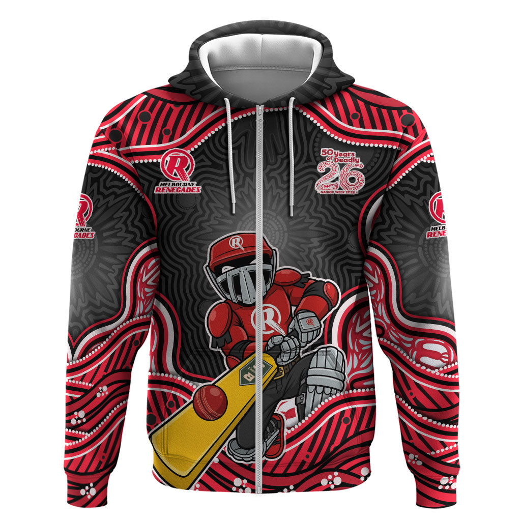 Melbourne Renegades NAIDOC Week 2026 Zip Hoodie Aboriginal Indigenous - 50 Years of Deadly